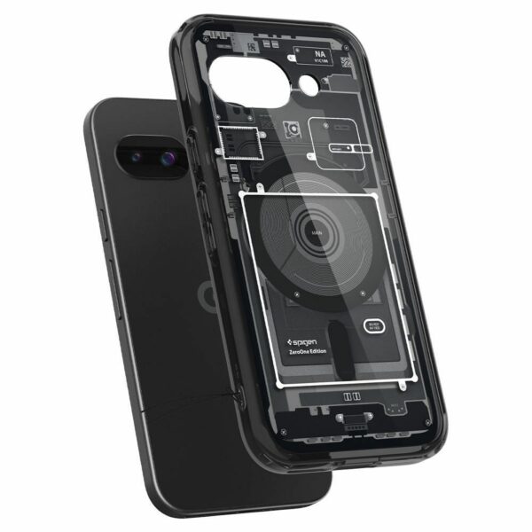 SPIGEN case ULTRA HYBRID MAG compatible with MagSafe for GOOGLE PIXEL 9A zero one black