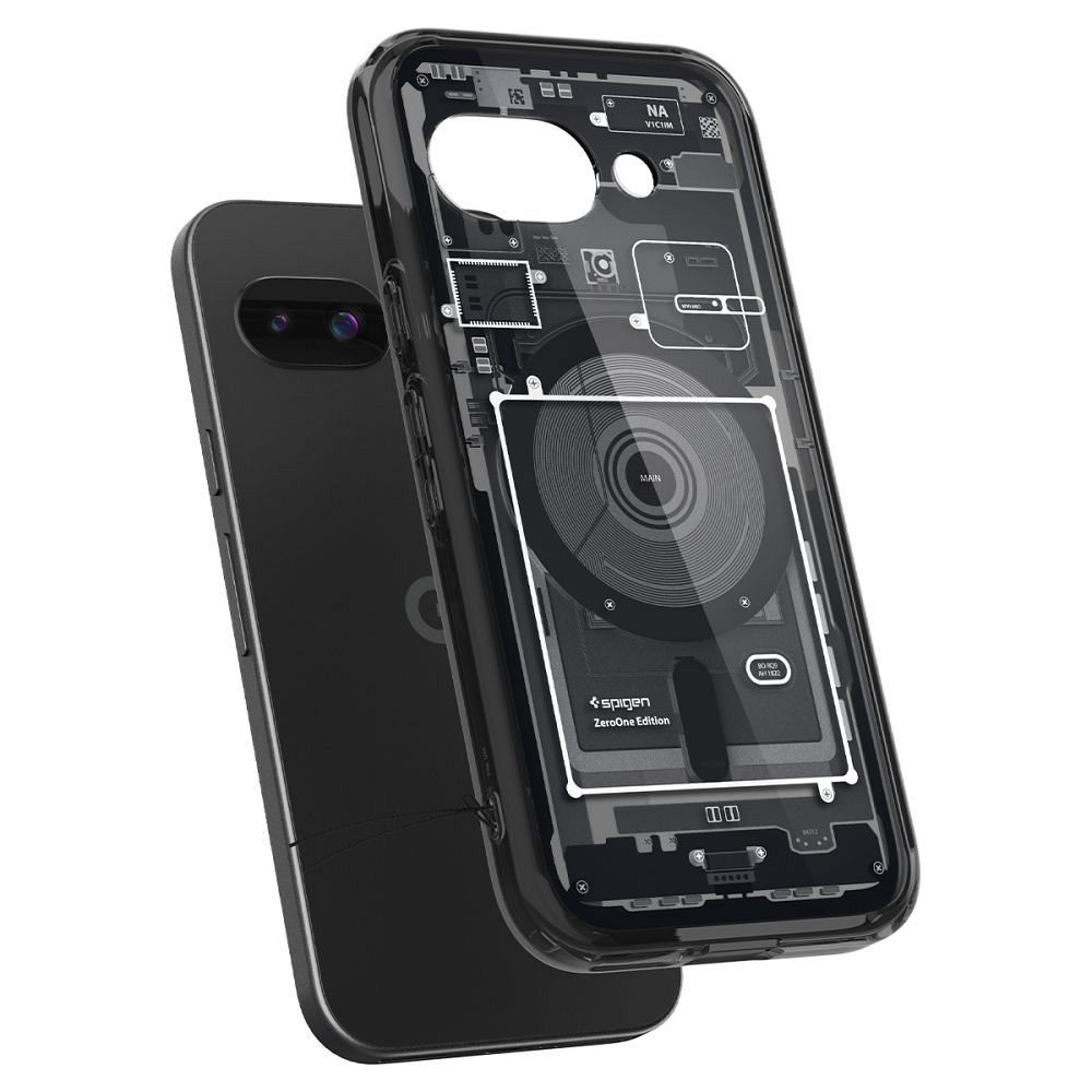 SPIGEN case ULTRA HYBRID MAG compatible with MagSafe for GOOGLE PIXEL 9A zero one black