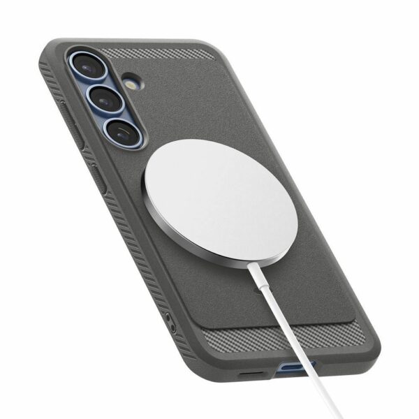 SPIGEN case RUGGED ARMOR MAG compatible with MagSafe for SAMSUNG S25 marble grey