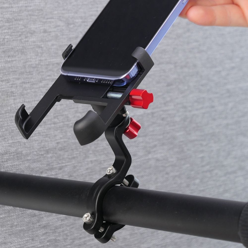 34622128a7f3d2e8bf4d17a25d727165 Bike / scooter aluminium holder for mobile phone FSBHD-106-3 black
