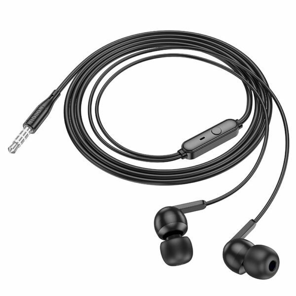 HOCO M124 Μαύρα Ενσύρματα Ακουστικά με Μικρόφωνο Jack 3.5mm