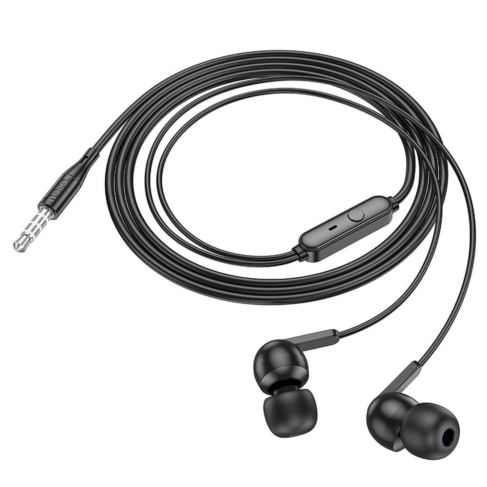 HOCO M124 Μαύρα Ενσύρματα Ακουστικά με Μικρόφωνο Jack 3.5mm