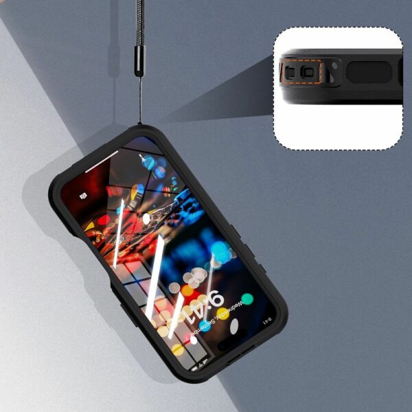 Waterproof case SHELLBOX GT compatible with MagSafe for IPHONE 16 black