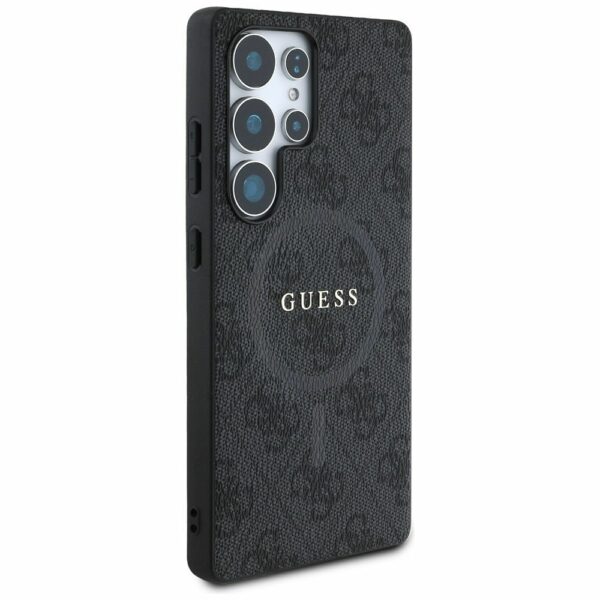Θήκη Κινητού GUESS SAMSUNG S25 Ultra Μαύρη με Λογότυπο & Δαχτυλίδι