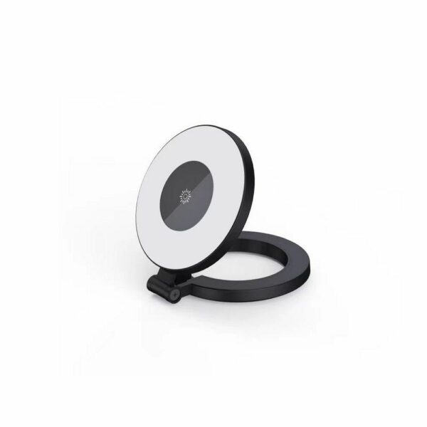Mini magnetic phone stand with light compatible with MagSafe black