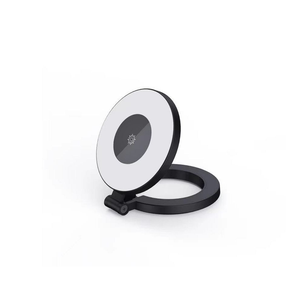 Mini magnetic phone stand with light compatible with MagSafe black