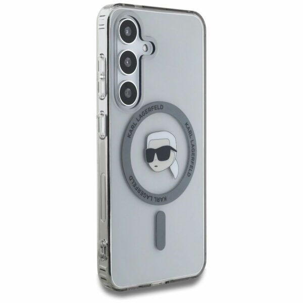 KARL LAGERFELD case for SAMSUNG S25 KLHMS25SHLSKIK (Magnetic IML Metal K. Heads) black