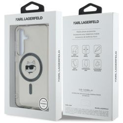 KARL LAGERFELD case for SAMSUNG S25 KLHMS25SHLSCHK (Magnetic IML Metal Choupette Head) black