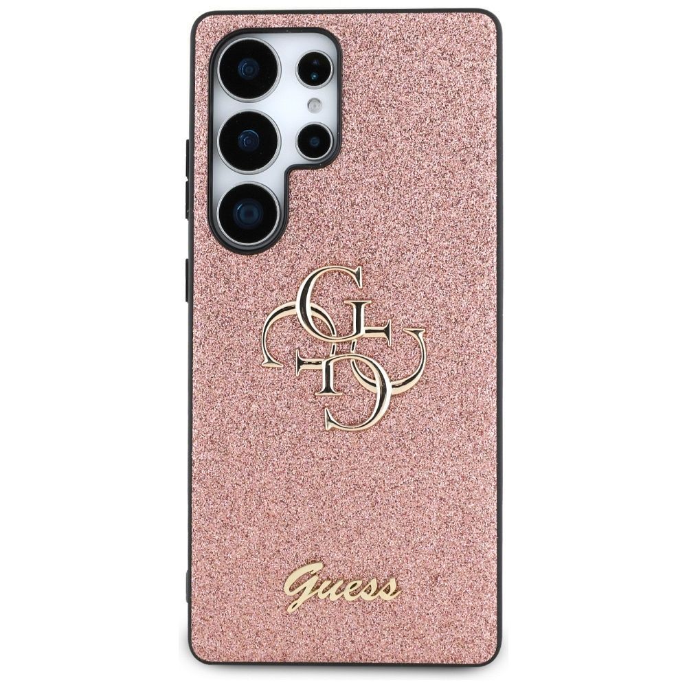 Θήκη Κινητού GUESS Glitter Big 4G Ροζ για Samsung S25 Ultra