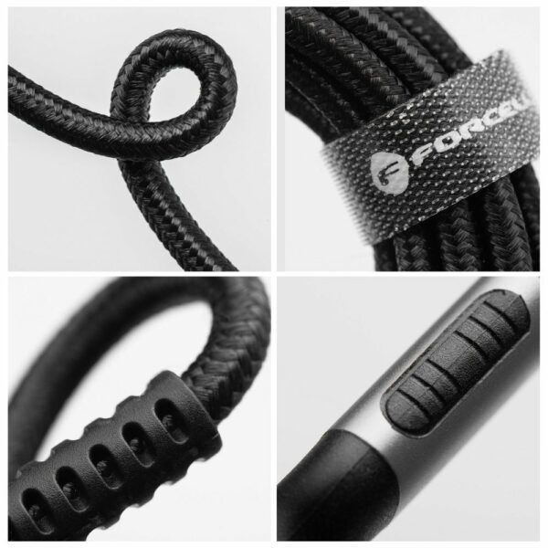 FORCELL F-ENERGY C257 cable USB A to Lightning 2,4A 12W Cafule 3 m black