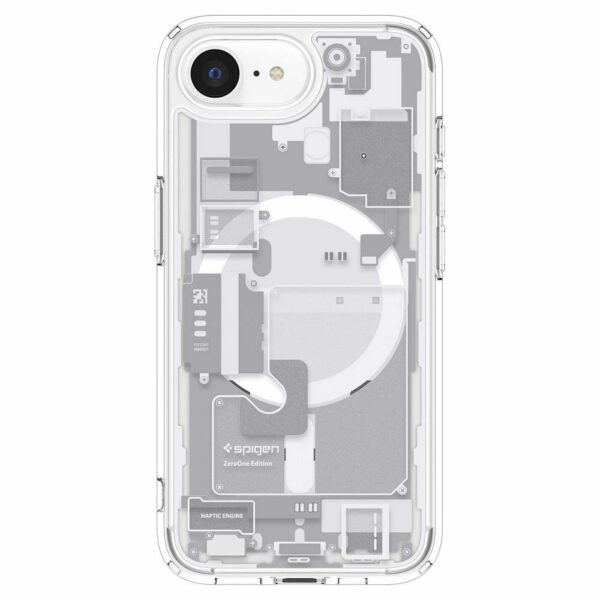 SPIGEN case ULTRA HYBRID MAG compatible with MagSafe for IPHONE 16E 2025 zero one white