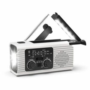 PRISTAR radio FM with flashlight 4000 mAh YX318 white