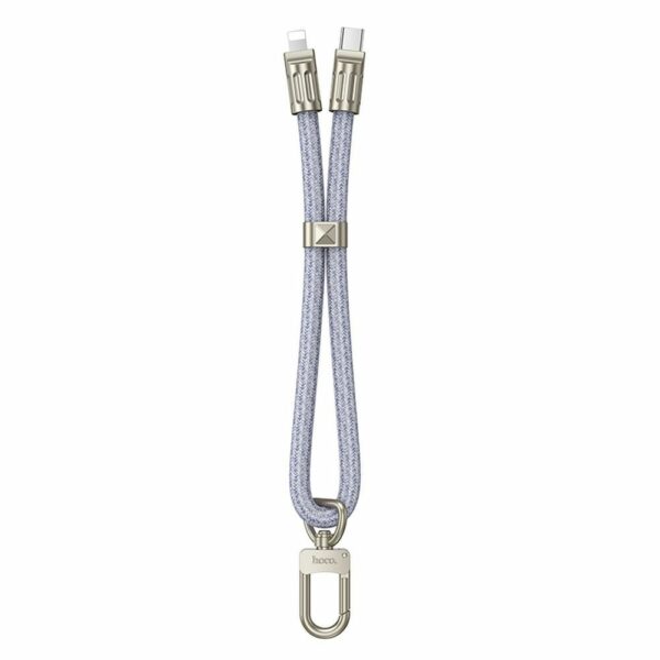 HOCO lanyard shape cable Type C to Lightning PD 20W GH5 0,22 m denim blue