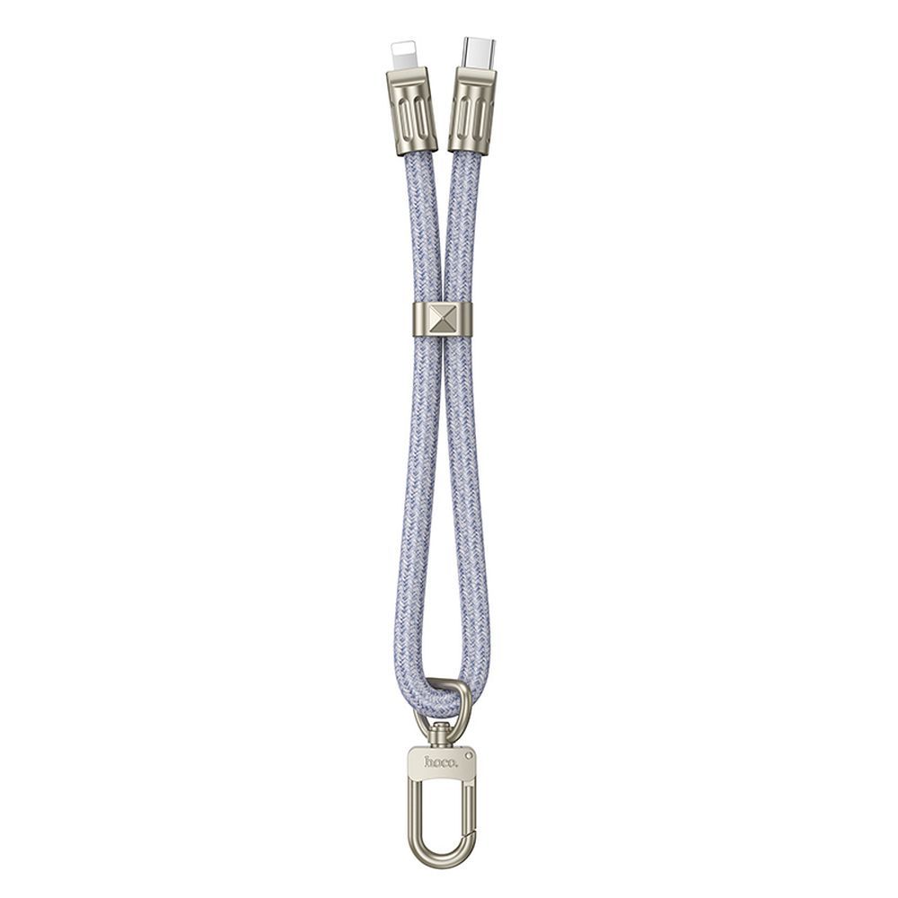 HOCO lanyard shape cable Type C to Lightning PD 20W GH5 0,22 m denim blue