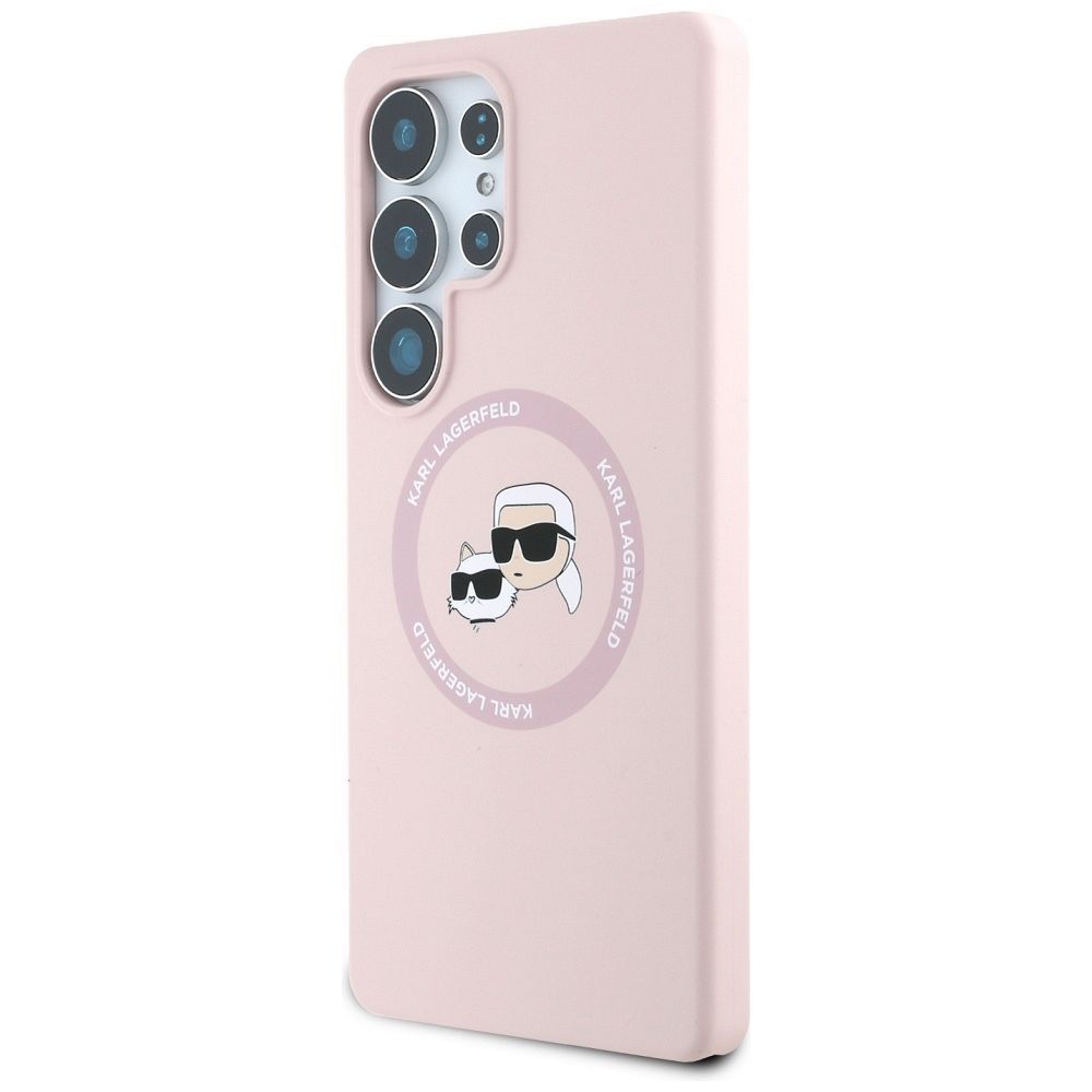 KARL LAGERFELD case for SAMSUNG S25 Ultra KLHMS25LSKCHTCP (Magnetic Silicone Double Heads) pink