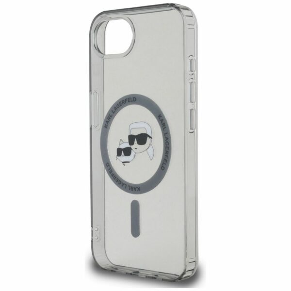 KARL LAGERFELD case for IPHONE 16e (SE 4 2025) compatible with MagSafe KLHMPSE4HLSKCK (IML Metal KC Heads) black