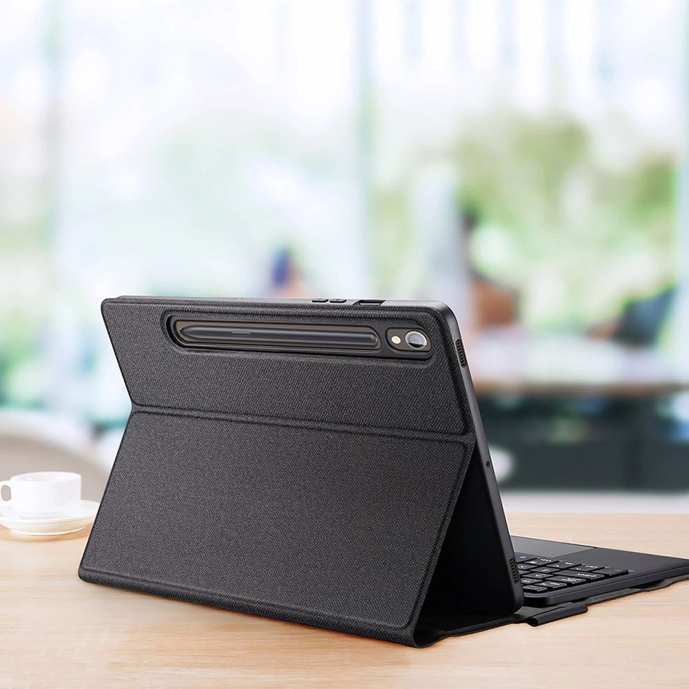 4297214e9e24a5b2dba225152e802c7a DUX DUCIS case TK foldable with Wireless Keyboard for SAMSUNG Tab S9/S9 FE/S10 FE black