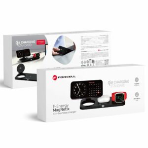 Ασύρματος Φορτιστής 3 σε 1 FORCELL Qi2 MagSafe 20.5W Μαύρος - Γρήγορη Φόρτιση