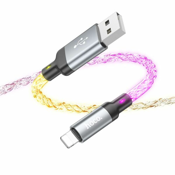 HOCO cable USB A to Lightning 2,4A U112 1 m gray