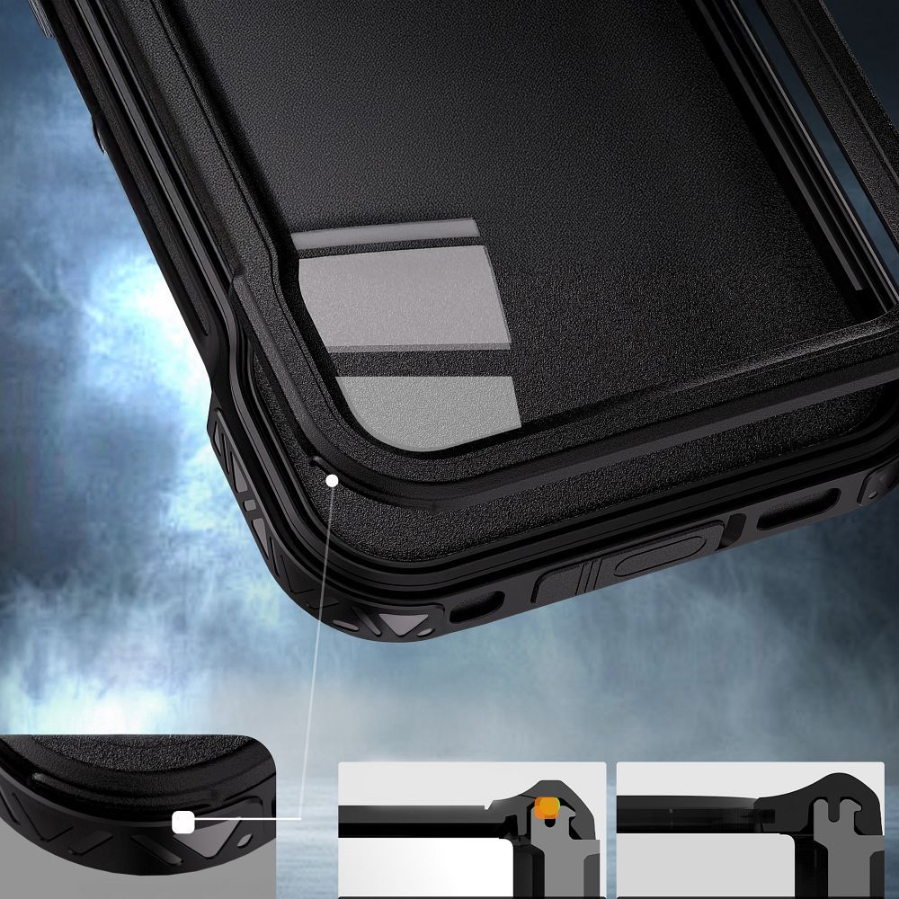 Waterproof case SHELLBOX GT compatible with MagSafe for IPHONE 16 Pro Max black