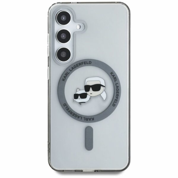KARL LAGERFELD case for SAMSUNG S25 KLHMS25SHLSKCK (Magnetic IML Metal KC Heads) black