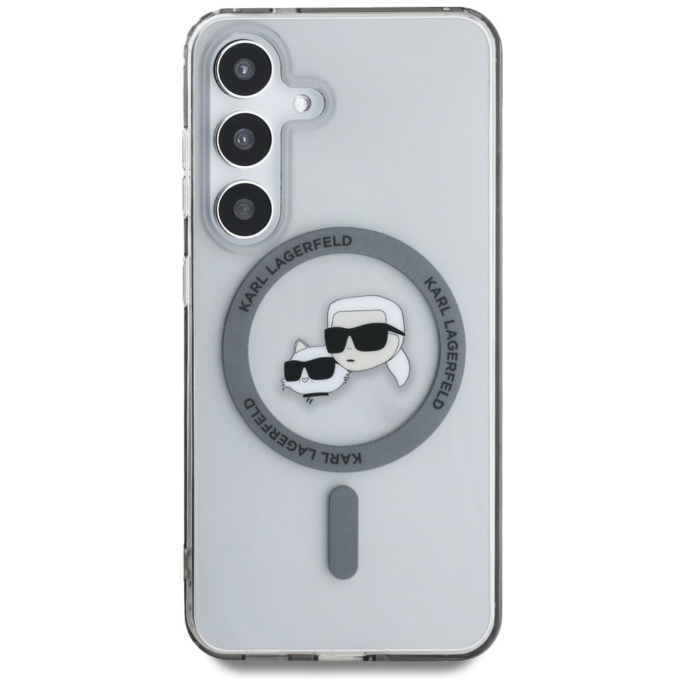 KARL LAGERFELD case for SAMSUNG S25 KLHMS25SHLSKCK (Magnetic IML Metal KC Heads) black