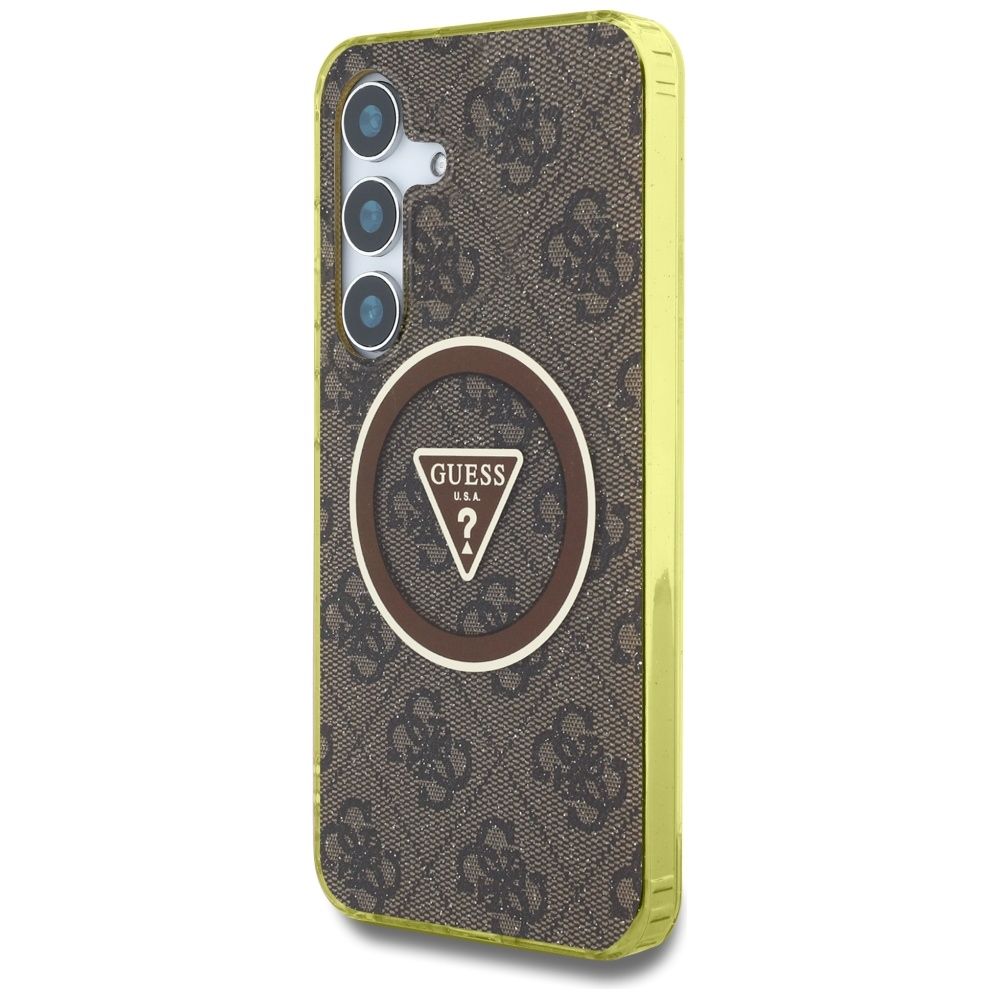 Θήκη Κινητού GUESS Magnetic Glitter για Samsung S25 - Καφέ
