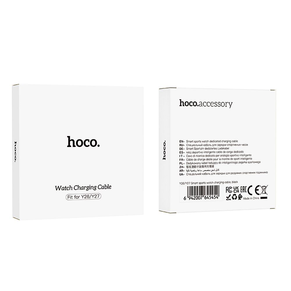 HOCO smartwatch charging cable Y26 / Y27 0,6 m black