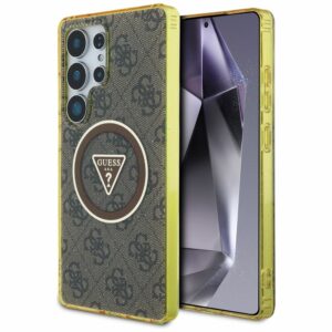 Θήκη Κινητού GUESS για Samsung S25 Ultra Brown Glitter (Magnetic IML)
