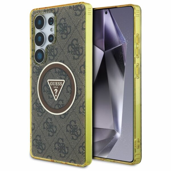Θήκη Κινητού GUESS για Samsung S25 Ultra Brown Glitter (Magnetic IML)