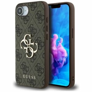 GUESS case for IPHONE 16e (SE 4 2025) GUHCPSE44GMGBR (4G PU Big Logo) brown