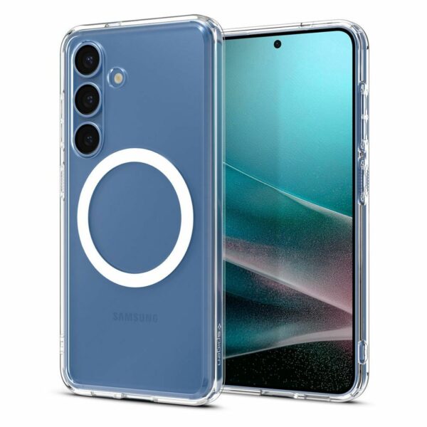 SPIGEN case ULTRA HYBRID MAG compatible with MagSafe for S25 clear / white