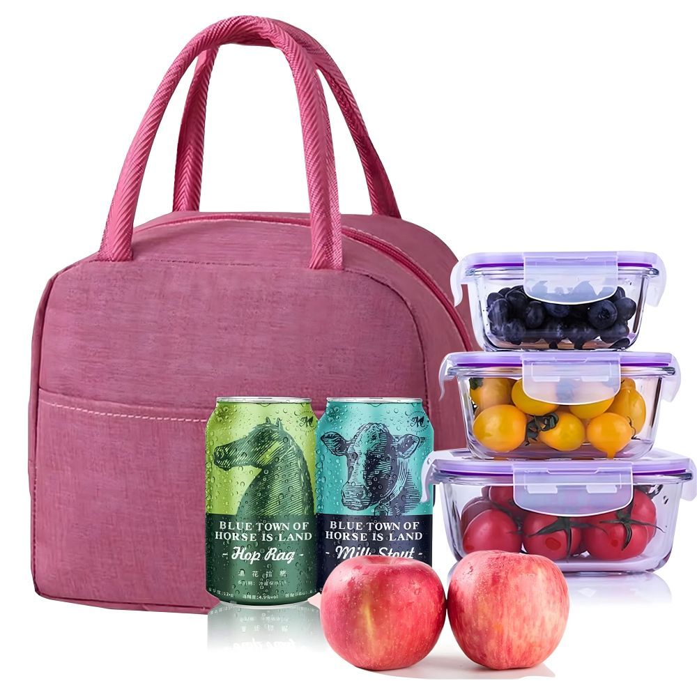 Lunch box thermal insulating bag RC-K-1079 pink