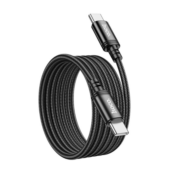 Cable USB C to USB C Hoco 3A 60W 2 m X89 black