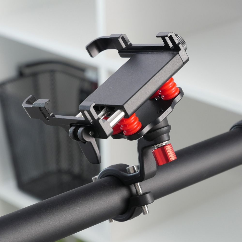 4c41ea085d3746ad520944cb499a01a9 Bike / scooter aluminium holder for mobile phone FSBHD-106-6 black