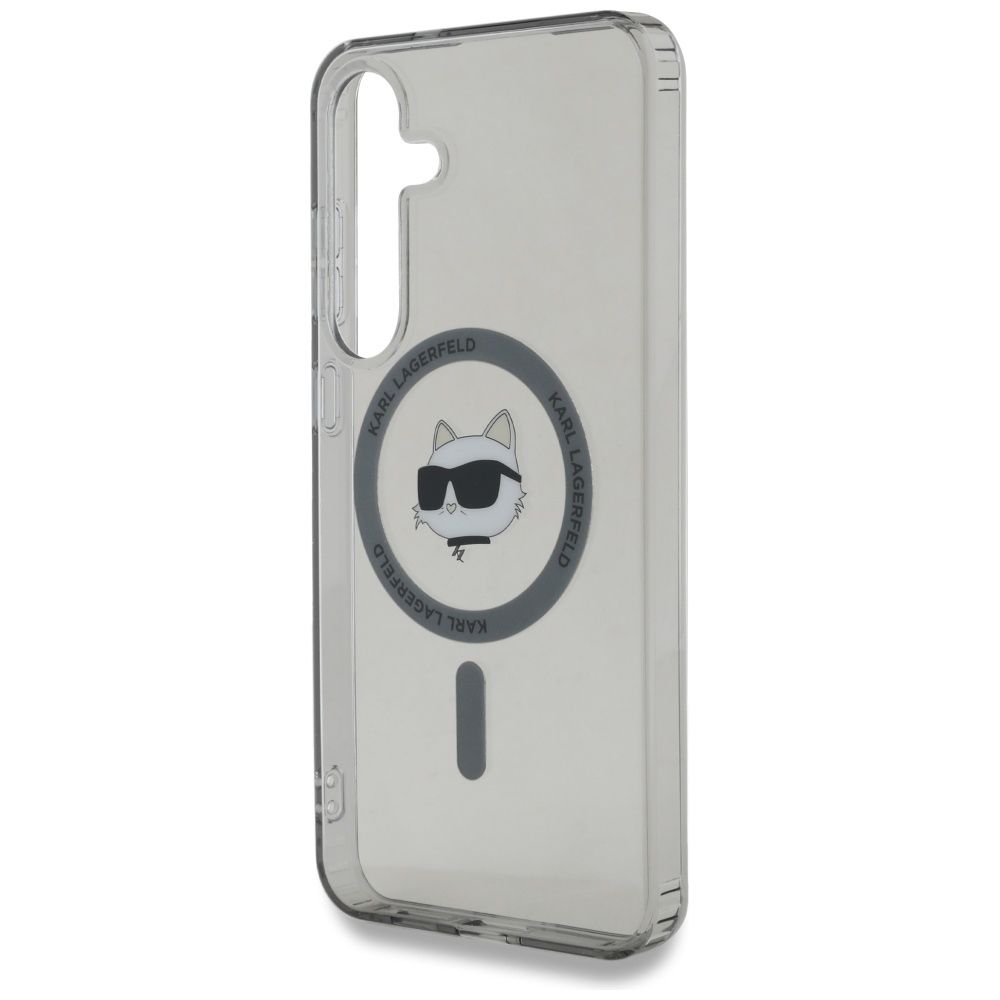KARL LAGERFELD case for SAMSUNG S25 KLHMS25SHLSCHK (Magnetic IML Metal Choupette Head) black