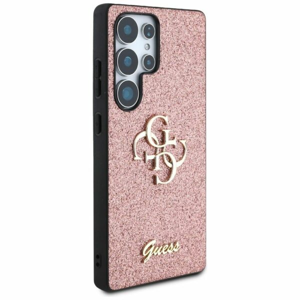 Θήκη Κινητού GUESS Glitter Big 4G Ροζ για Samsung S25 Ultra