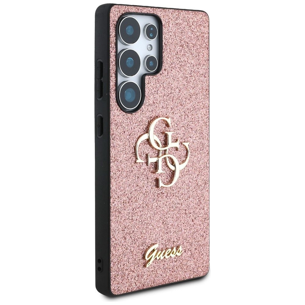Θήκη Κινητού GUESS Glitter Big 4G Ροζ για Samsung S25 Ultra