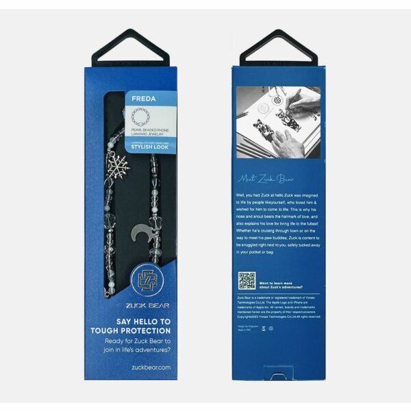 ZUCK BEAR wrist strap FREDA BEADED blue