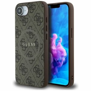 GUESS case for IPHONE 16e (SE 4 2025) compatible with MagSafe GUHMPSE4G4GFRW (PU 4G Ring Classic Logo) brown
