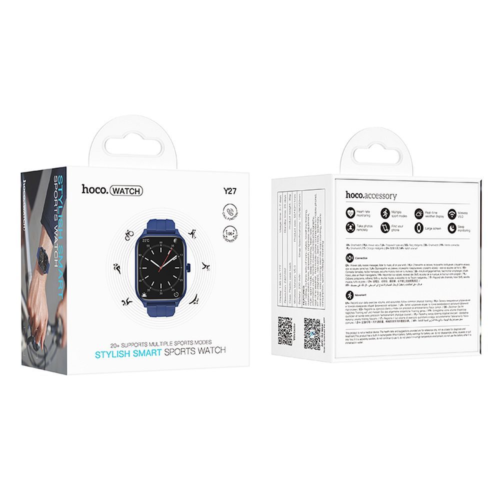 HOCO smartwatch with call function Y27 blue