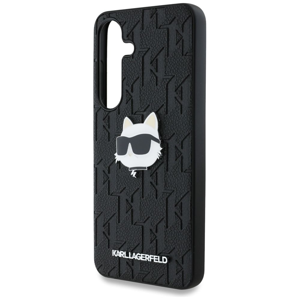 KARL LAGERFELD case for SAMSUNG S25 Plus KLHCS25MPGKLCHPK (PU Monogram Choupette Head Pin) black