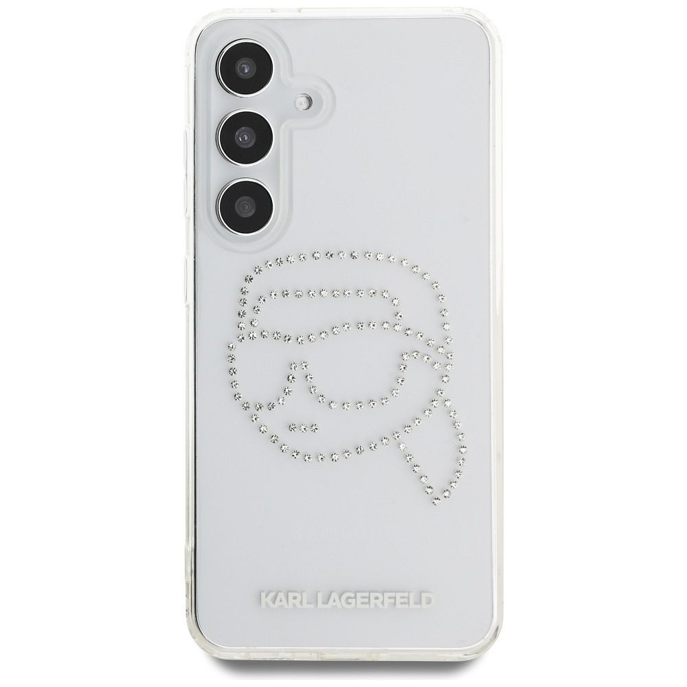 KARL LAGERFELD case for SAMSUNG S25 KLHCS25SHKHDCELT (IML Rhinestones K Head) transparent