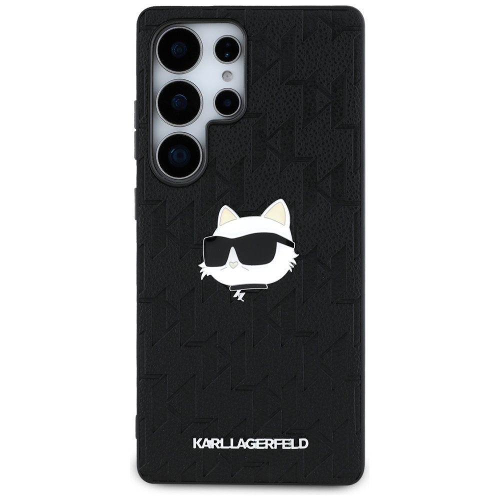 KARL LAGERFELD case for SAMSUNG S25 Ultra KLHCS25LPGKLCHPK (PU Monogram Choupette Head Pin) black