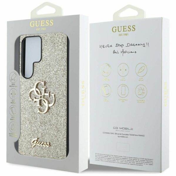 Θήκη Κινητού GUESS Glitter Big 4G Gold για Samsung S25 Ultra