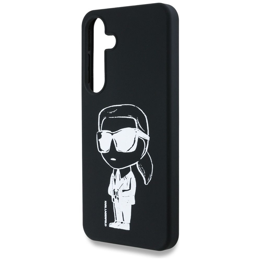 KARL LAGERFELD case for SAMSUNG S25 KLHMS25SPNYKGRTK (Magnetic Silicone Graffiti Ikonik) black