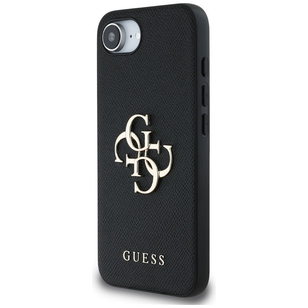 GUESS case for IPHONE 16e (SE 4 2025) GUHCPSE4PGT4MBK (PU Grained Big 4G and Classic) black