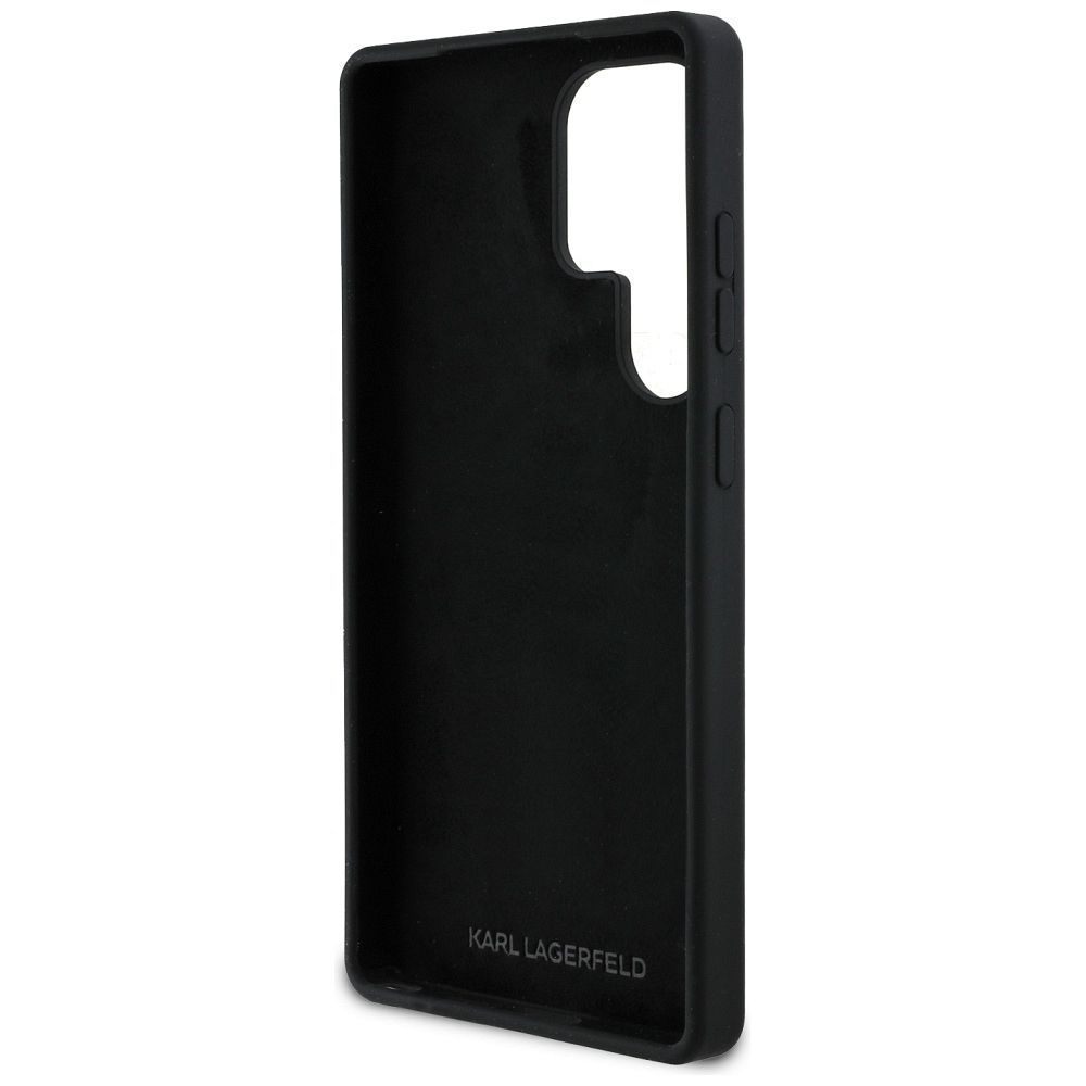 KARL LAGERFELD case for SAMSUNG S25 Ultra KLHCS25LSCMSMVK (Silicone Sign Metal Logo) black