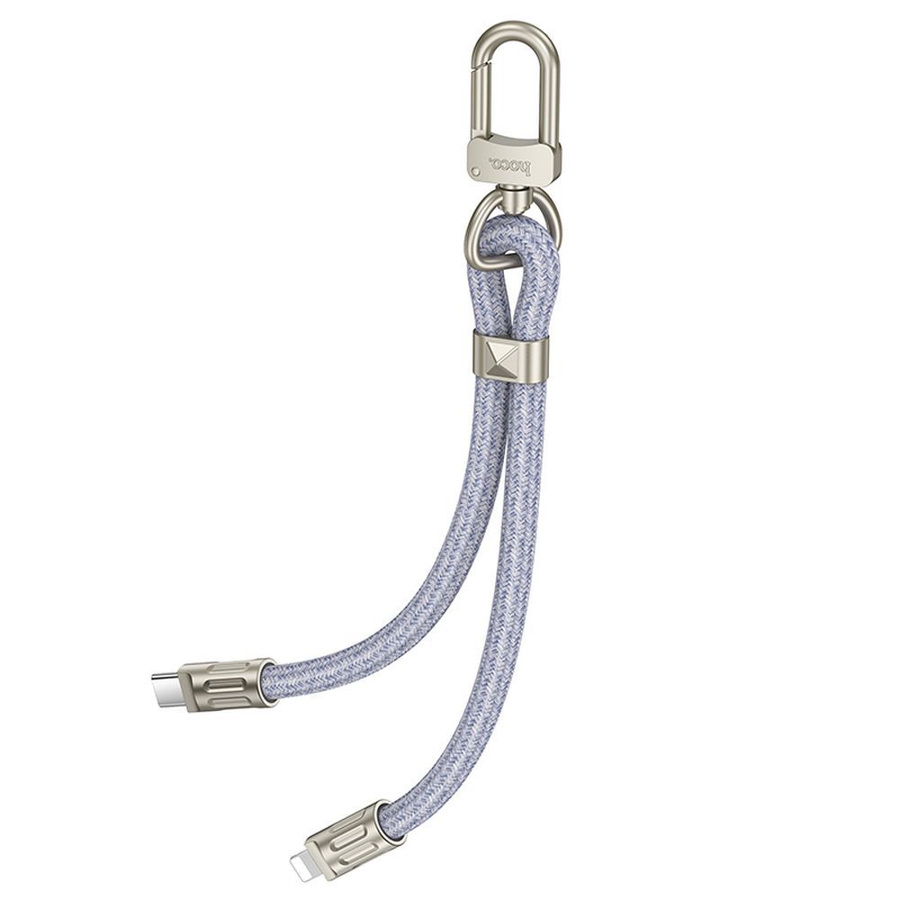 HOCO lanyard shape cable Type C to Lightning PD 20W GH5 0,22 m denim blue