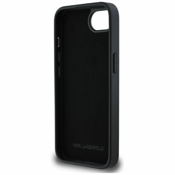KARL LAGERFELD case for IPHONE 16e (SE 4 2025) KLHCPSE4PGKLKIPK (PU Monogram K. Head Pin) black